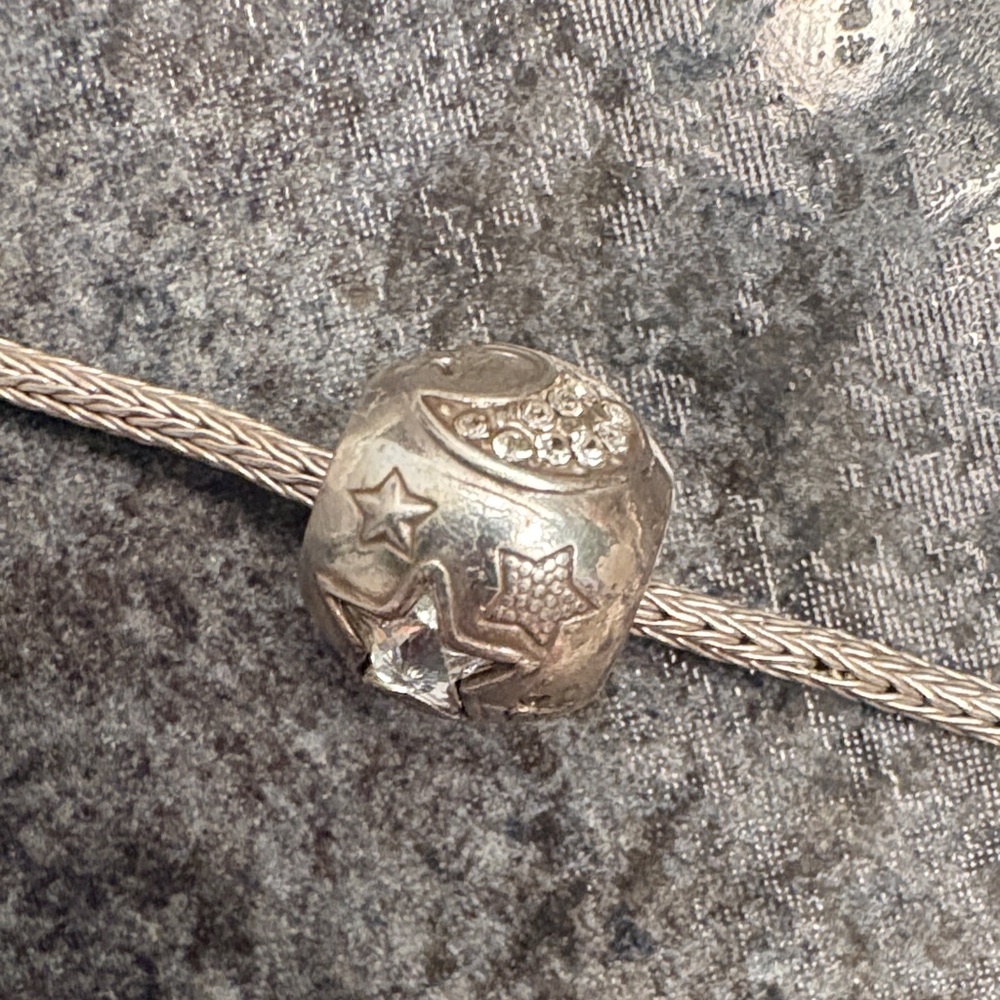 Silver Star and Moon Charm